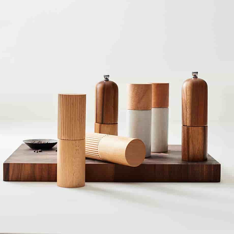 Handmade Wooden Salt & Pepper Mill Grinder Set Of 2