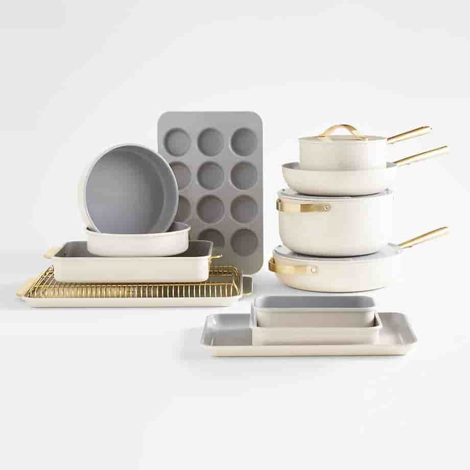cutekitchenware.com Home Cream Full Kitchen Bakeweare & Cookware Set