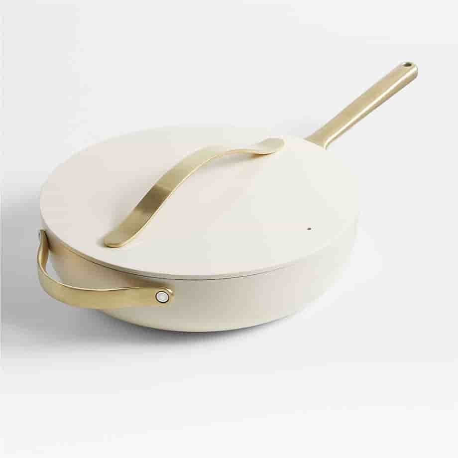 cutekitchenware.com Home Cream Super Non-Stick Ceramic Saute Pan